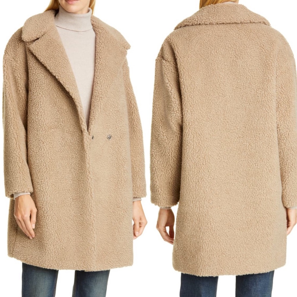 Harris Wharf London Faux Shearling Coat NWOT